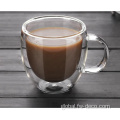 Double Wall Glass hand blown double wall glass coffee tea mugs Factory